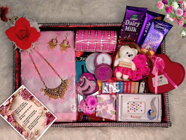 Premium Soft Katan Combo Package Pink Colour